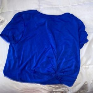 Blue crop top
